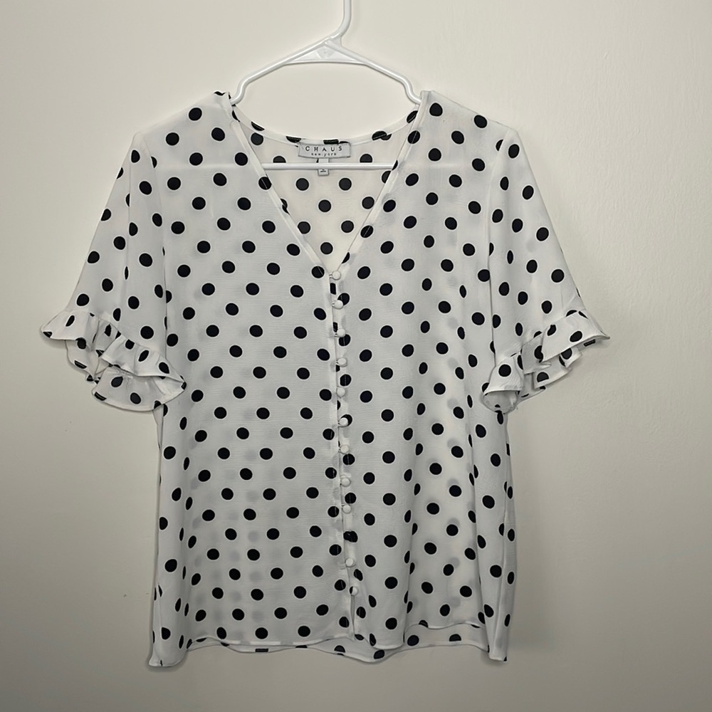 1/4 Sleeve Women’s Polka Dot Blouse